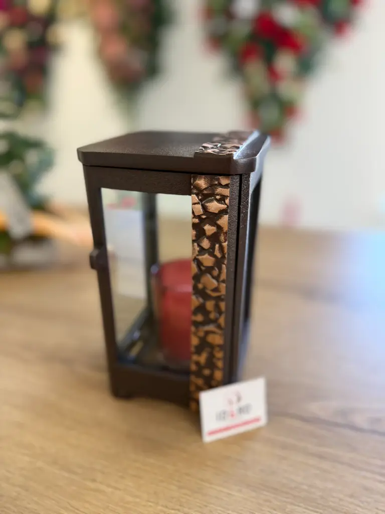 Lanterne bronze 1 porte 20 cm