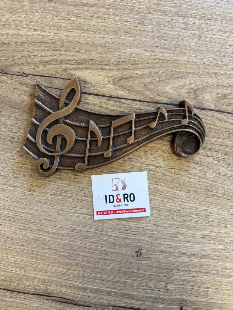 Note de musique - ornement en bronze 