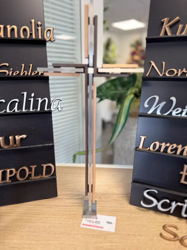 Croix Bronze et Inox - ornement en bronze  