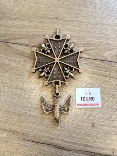[23960] Croix Huguenotte 20cm bronze 