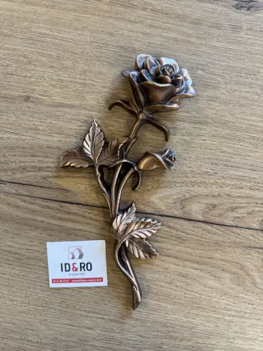 [20615] Rose en bronze 21cm